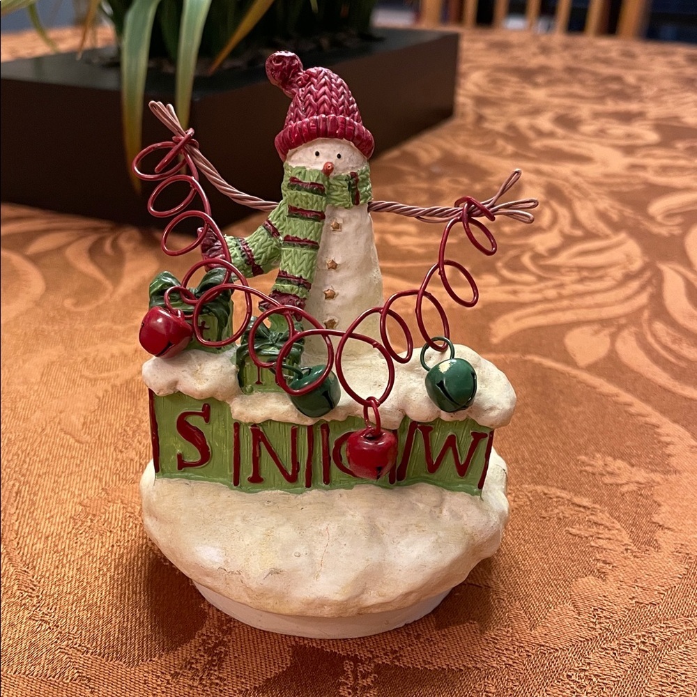 EUC 2012 Yankee Candle Snowman Jar Candle Topper Let It Snow